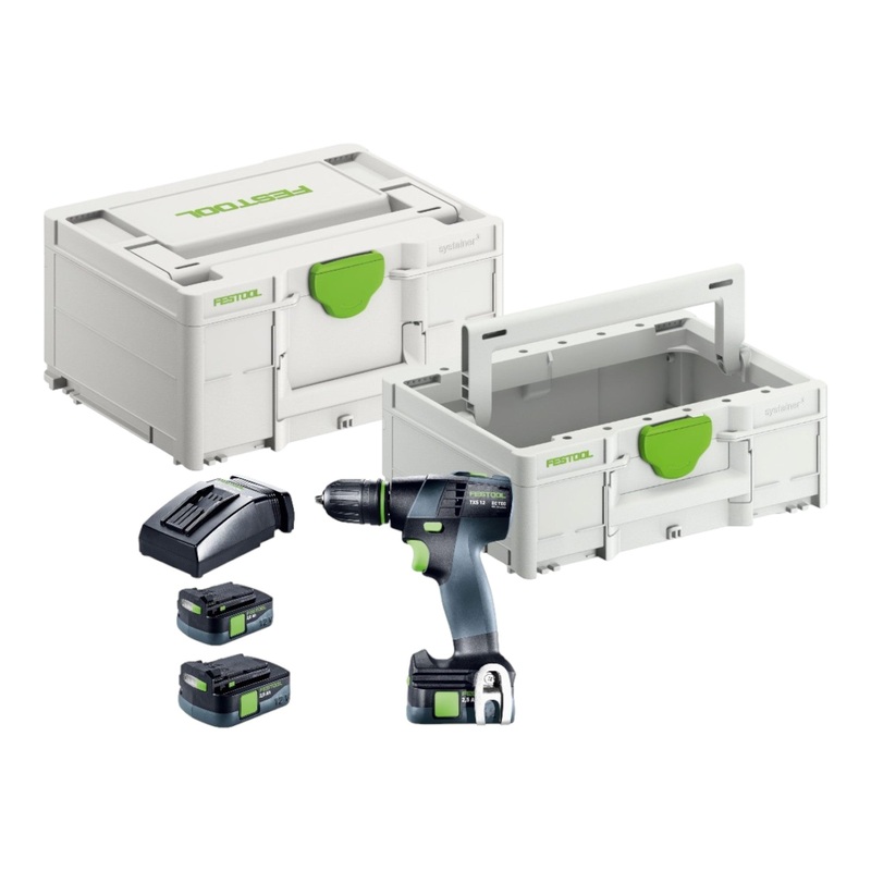 Festool TXS 12 2,5-Plus Akku Bohrschrauber 12 V 30 Nm Brushless ( 576873 ) + 2x Akku 2,5 Ah + Ladegert + Systainer + Systainer ToolBox SYS3 TB M 137