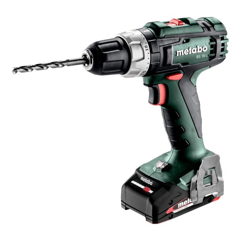 Metabo BS 18 L Akku Bohrschrauber 18 V 50 Nm ( 602321500 ) + 2x Akku 2,0 Ah + Ladegert + Metabox