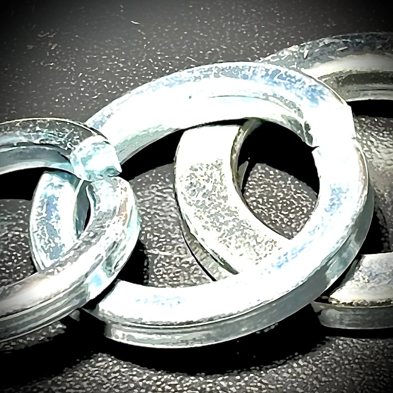Metric Split Spring Lock Washers Square Single Coil BZP Zinc