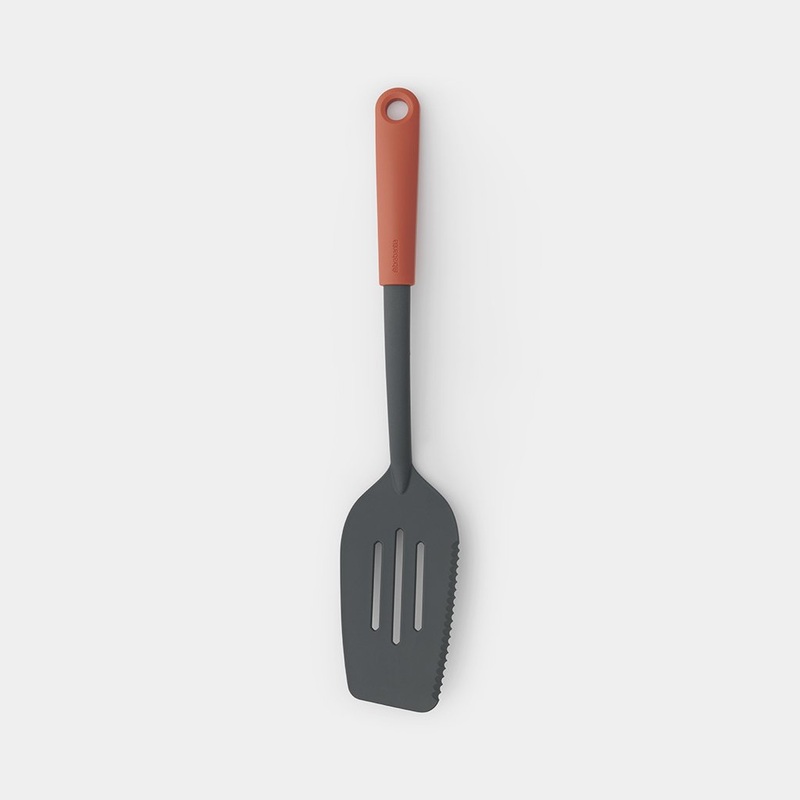 Brabantia Tasty+ Spatula with Cutting Edge – Terracotta Pink