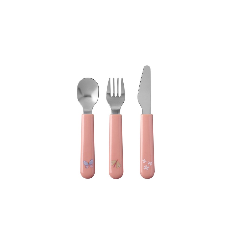 Mepal Mio Children’s cutlery set  3 pcs – Flowers & Butterflies