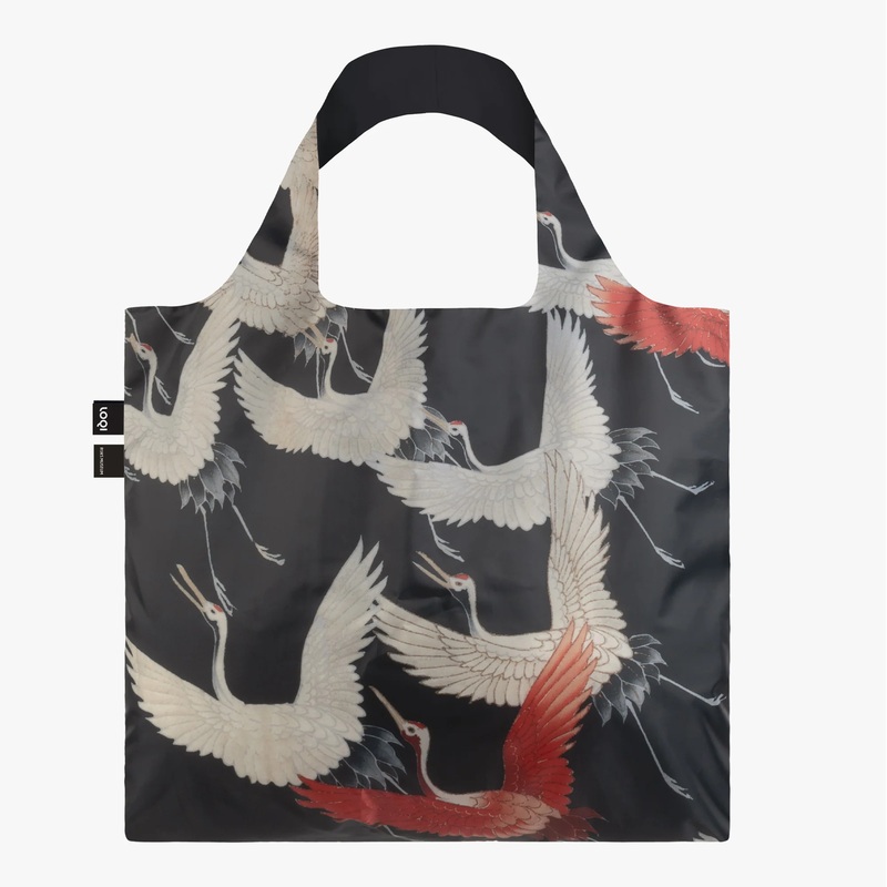LOQI Anonymous Furisode With A Myriad Of Flying Cranes Recycled Bag