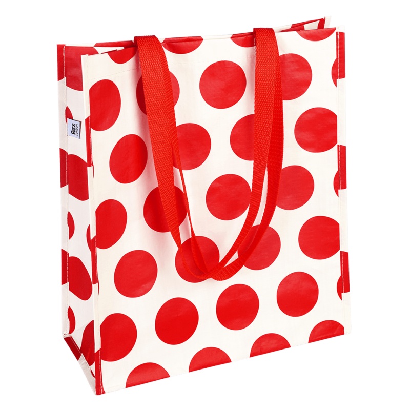 Rex Shopping Bag – Red On White Spotlight