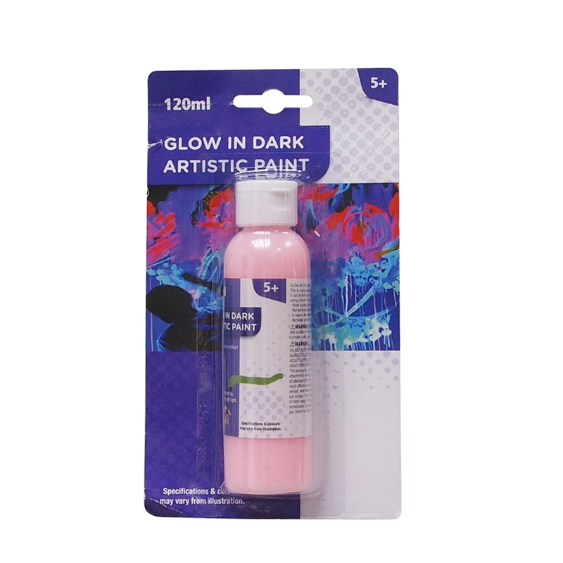 Glow In Dark Artistic Paint Pink 120Ml