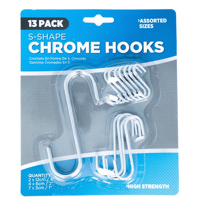 Hooks – S Shape Chrome, 1