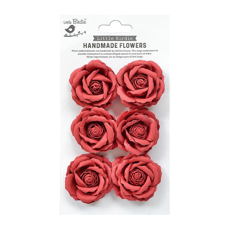 Little Birdie Handmade flowers- Ellis Love & Roses 6Pcs