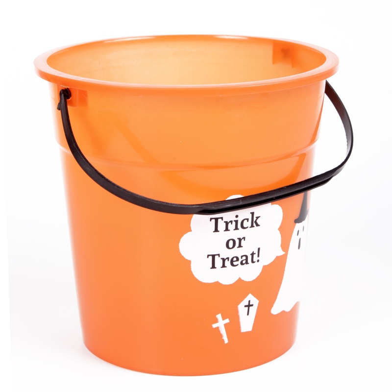 Trick or Treat Bucket – Orange 15cm 1pc