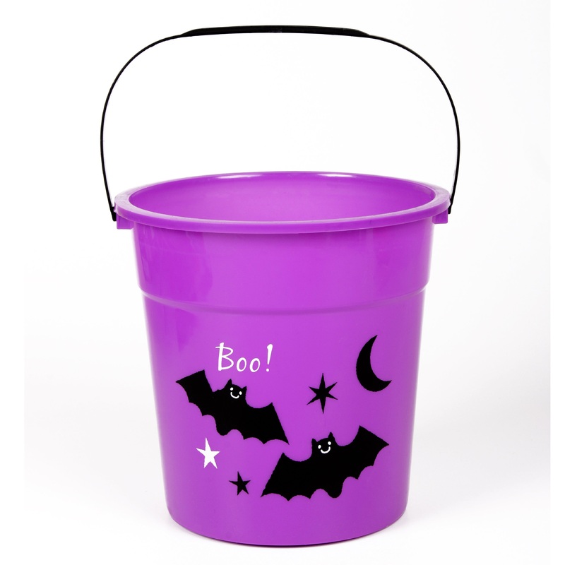 Trick or Treat Bucket – Purple 15cm 1pc