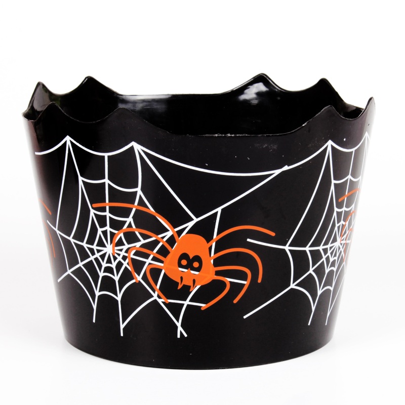 Trick or Treat Candy Bucket 20cm x 14cm – Black 1pc