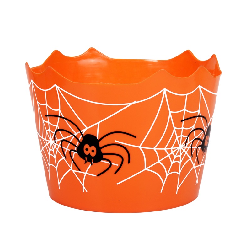 Trick or Treat Candy Bucket 20cm x 14cm – Orange 1pc