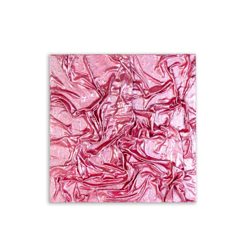 Wall Decor Faux Leather Art Rosy Sheen Approx H12 X L12 X D0.78inch 1pc