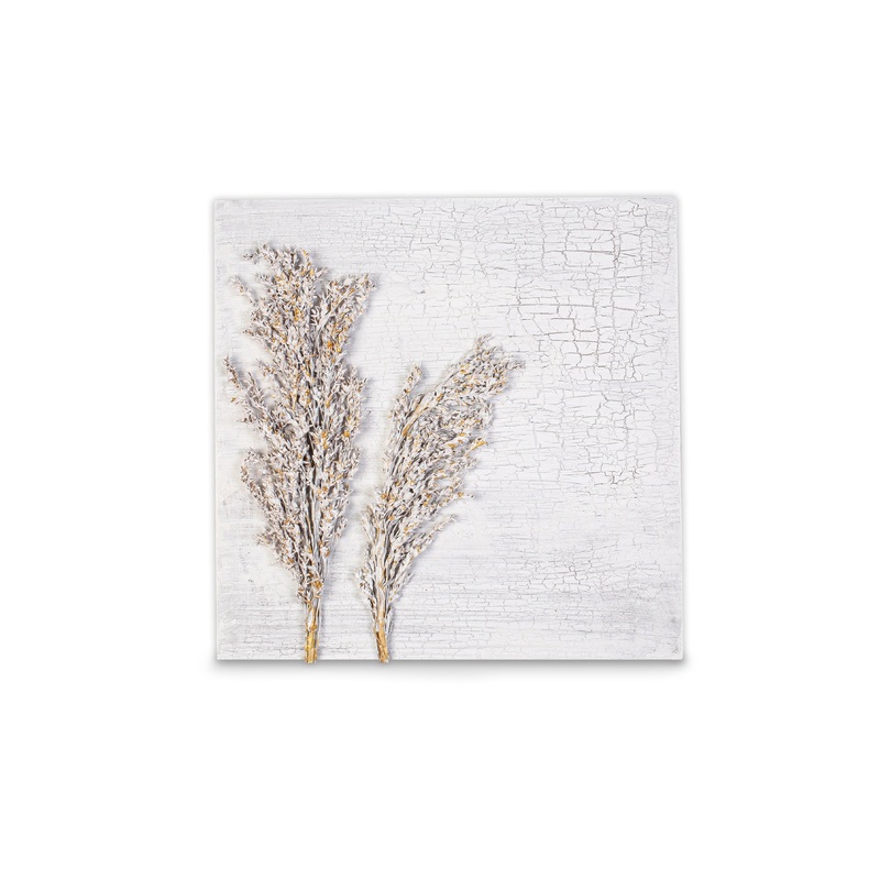 Wall Decor Handmade 3D Botanical Shimmery Field Approx H12 X L12 X D0.78inch 1pc