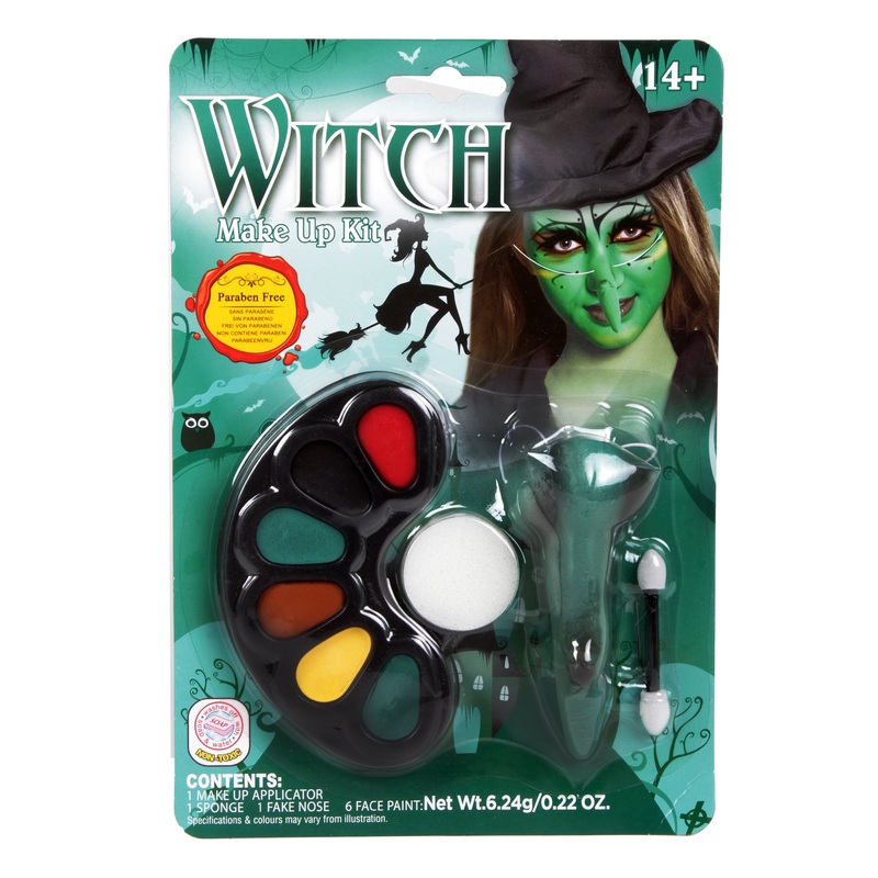 Witch Make-Up Kit – Fake Nose with Face Paint 1set