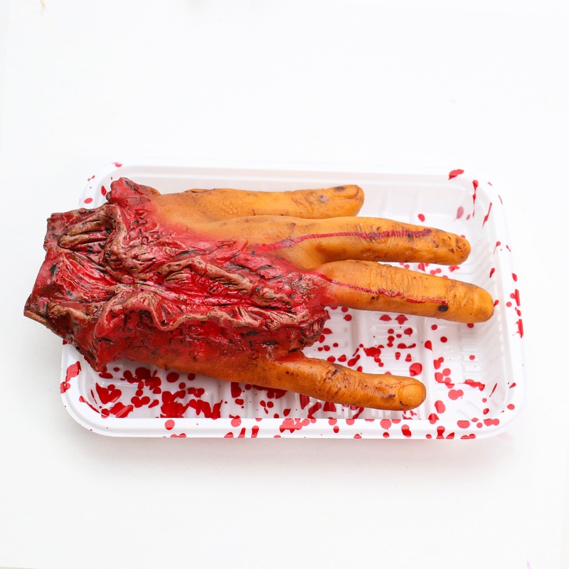 Chop Shop On Tray Bleeding Hand