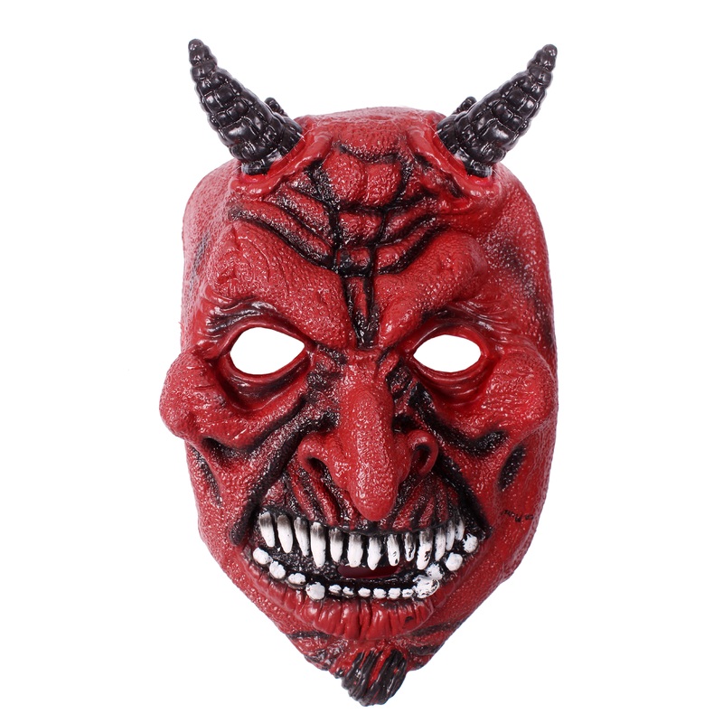 Devil Latex Mask – Red Fiend 1pc