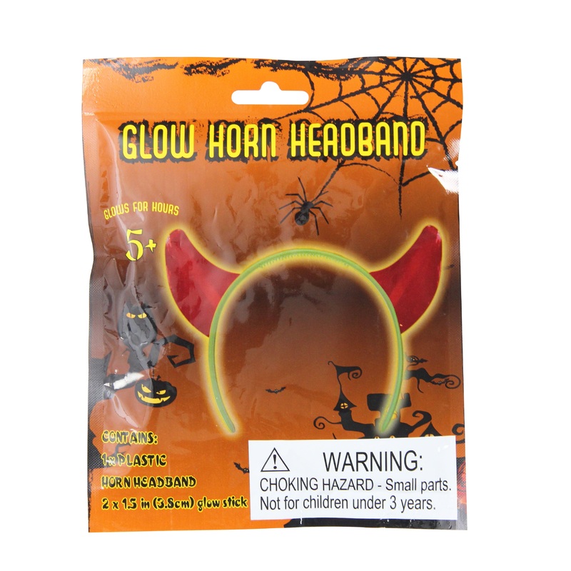 Glow Devil’s Horn Headband – 1 Pack