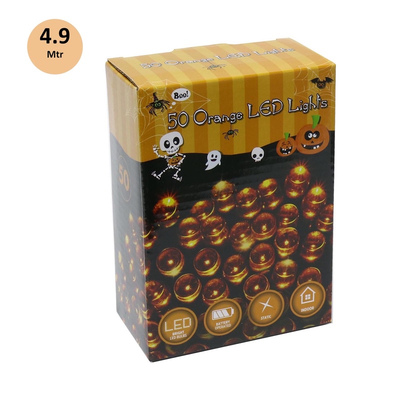 LED Lights With Battery Operated 4.9m Lenth Orange 5pc UB