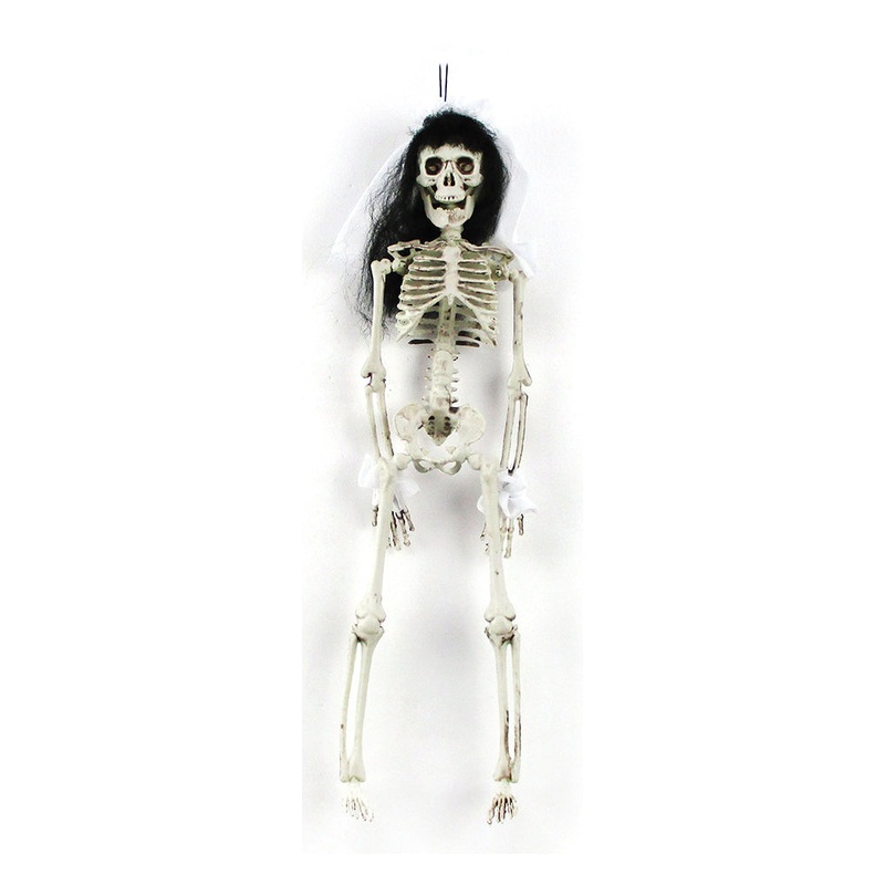 Skull and Bone Hanging Skeleton – Bride, 40cm, 1pc