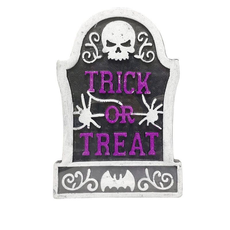 Thermocol Tombstone -Trick Or Treat, 25cm Assorted  1pc