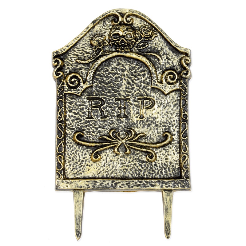 Tombstone Lawn Stake – Gold Rip 1pc