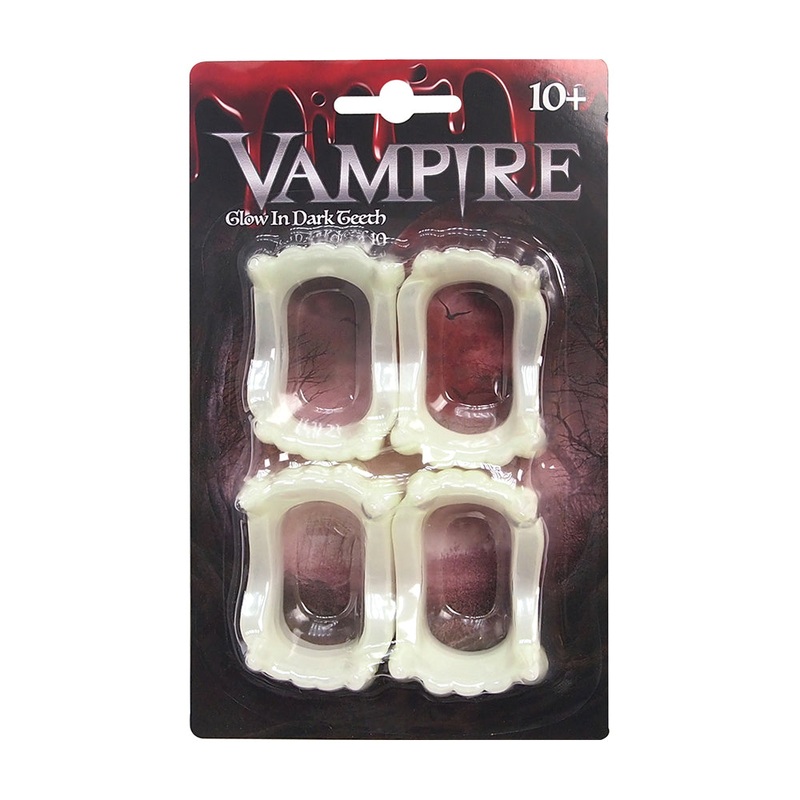 Vampire Glow In The Dark Teeth – 6cm, 10pc