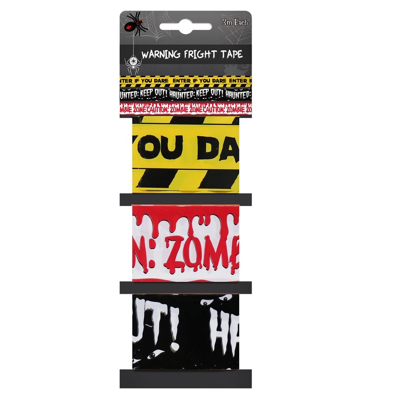 Warning Fright Tapes 9M Enter If You Dare 3Pc