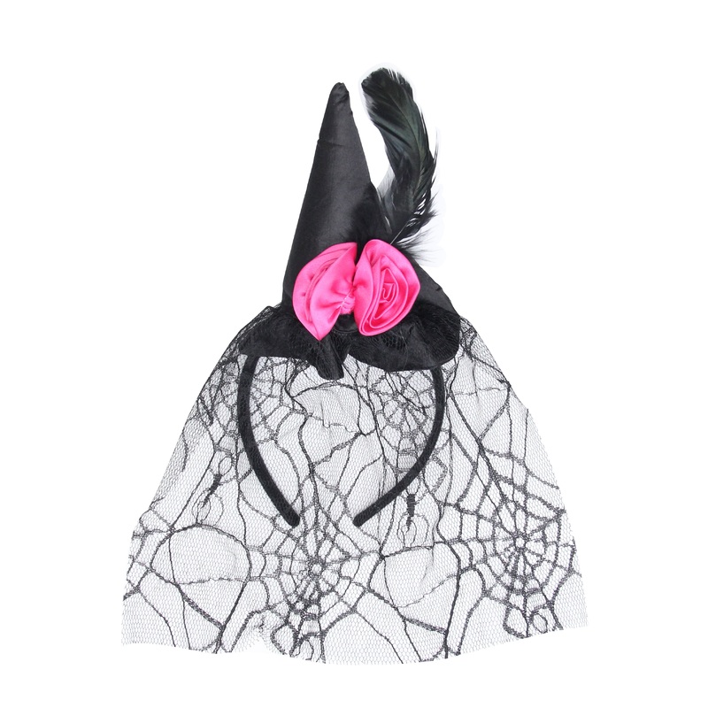 Witch Hat Headband with Veil