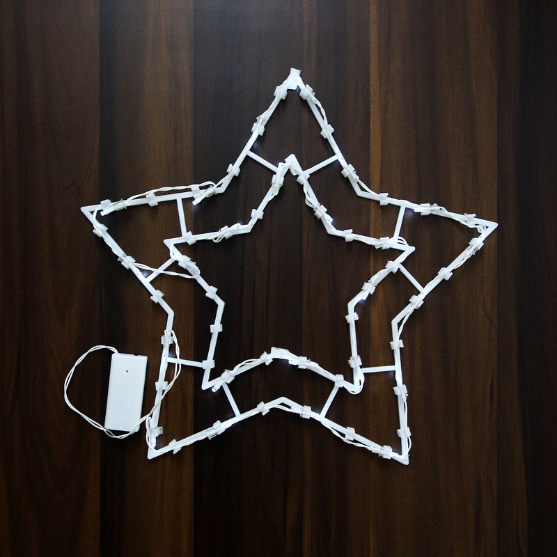 Battery Operated 24 LED Silhouette Window Lights, Assorted Designs, 1pc