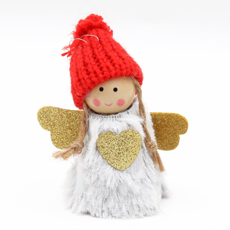 Hanging Mini Angel Red Cap And Grey Body, 9cm, 1pc(Golden Iengs)