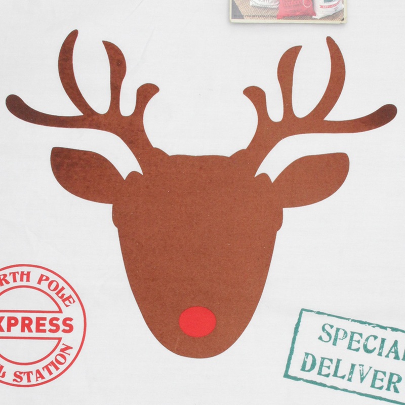Santa Sack White Rudolph express 50x65cm XB2959