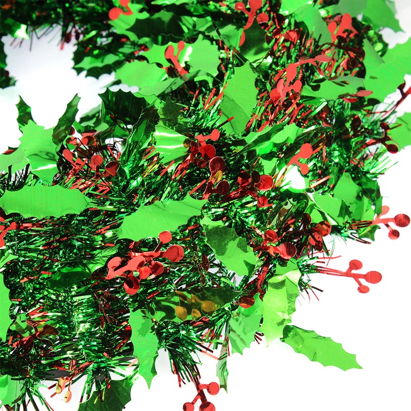 Tinsel Holly 6cm 10ply 2 Meter