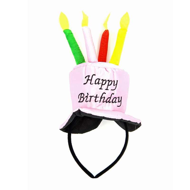 Birthday Hat Hair Band With Candle Design – 1Pc