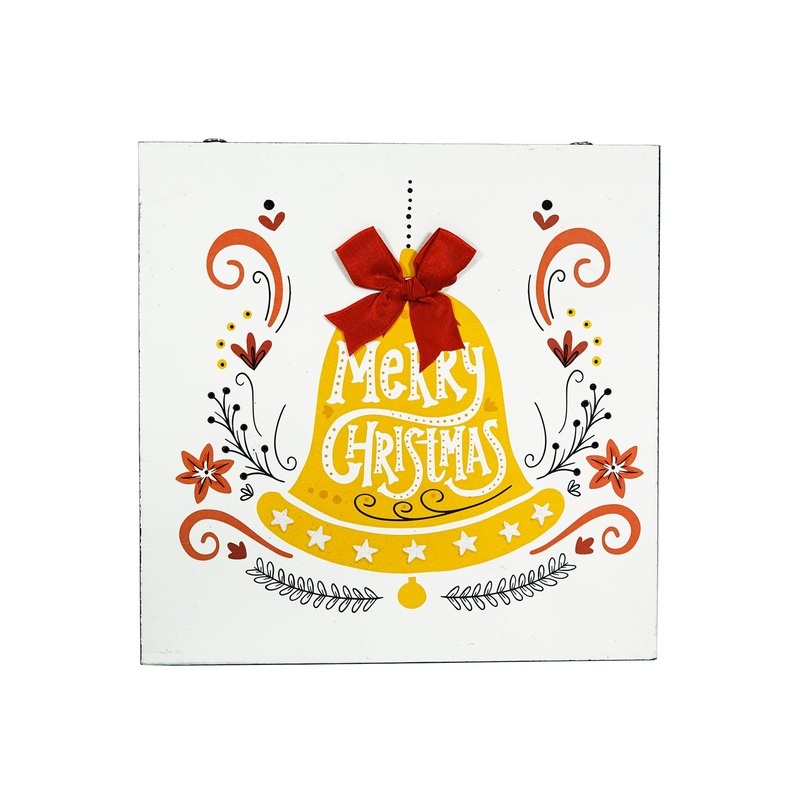 Christmas Home Decor MDF Panel 12mm – Jingle Bell, 12 X 12inch  1pc