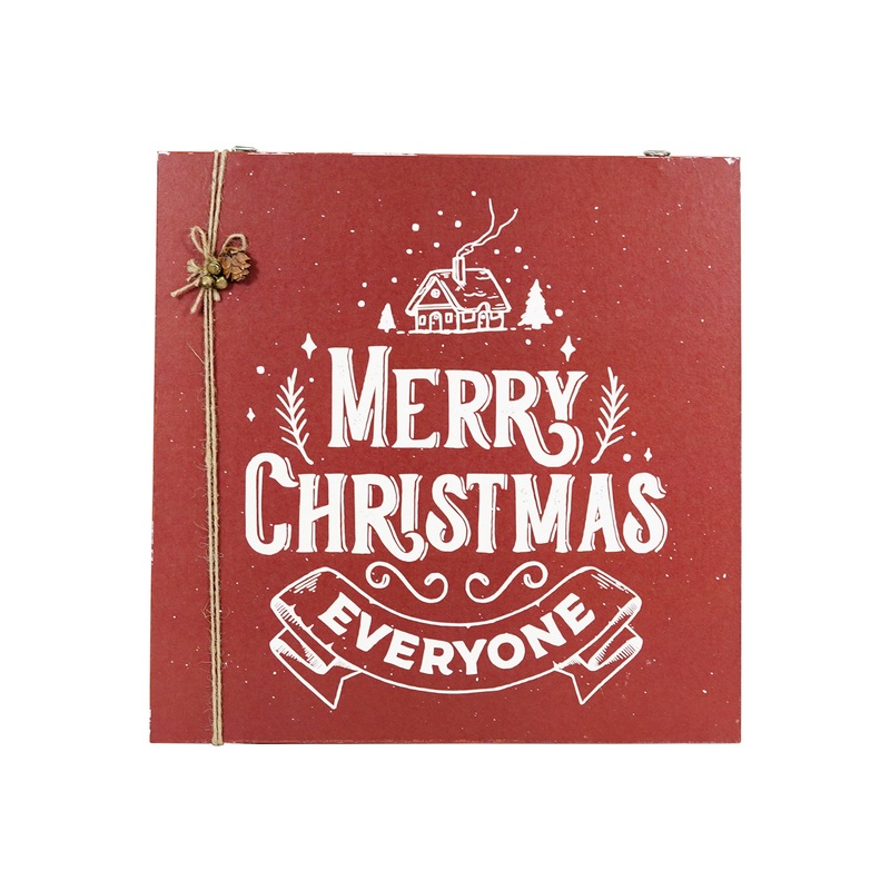 Christmas Home Decor MDF Panel 12mm – Merry Christmas, 12 X 12inch, 1pc