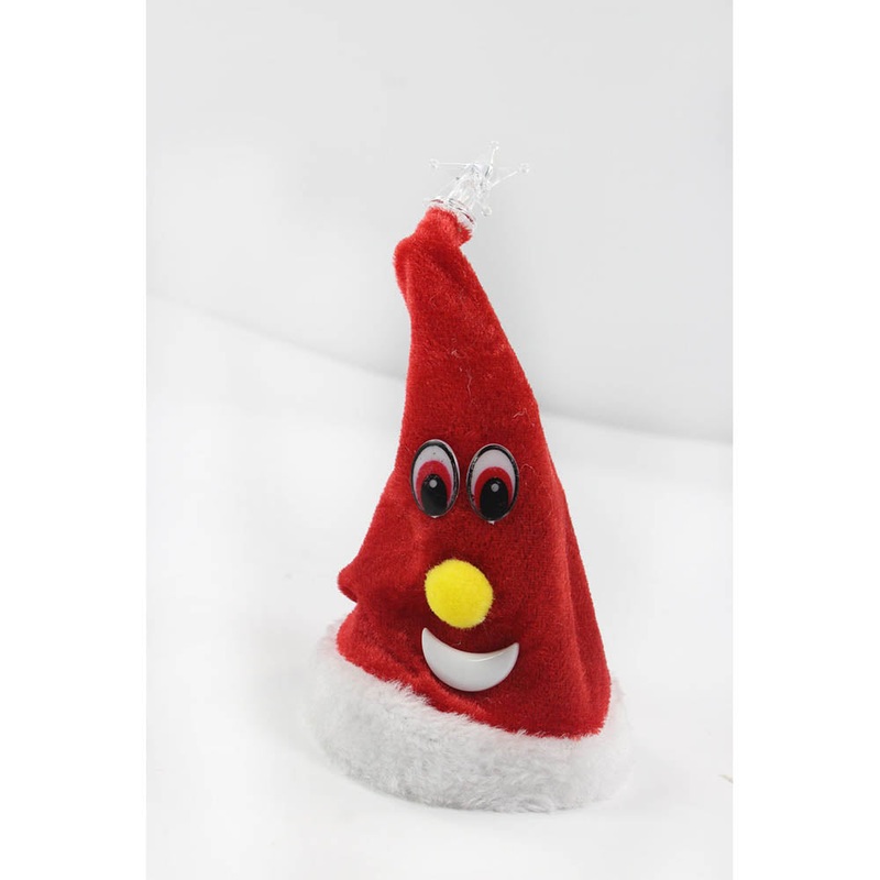 Christmas Musical Hat  With Star Light – 3 X 7.5 Inch, 1Pc