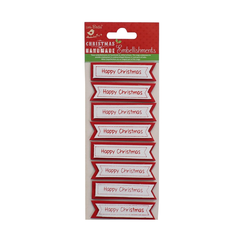 Christmas Printed Stickers – Seasons Greetings Panels, 8pc