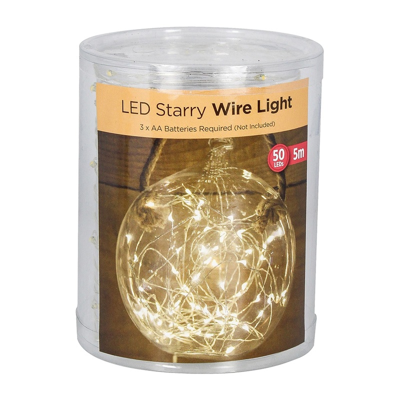Led Starry Wire Light Multicoloured, 50 Lights, 5M
