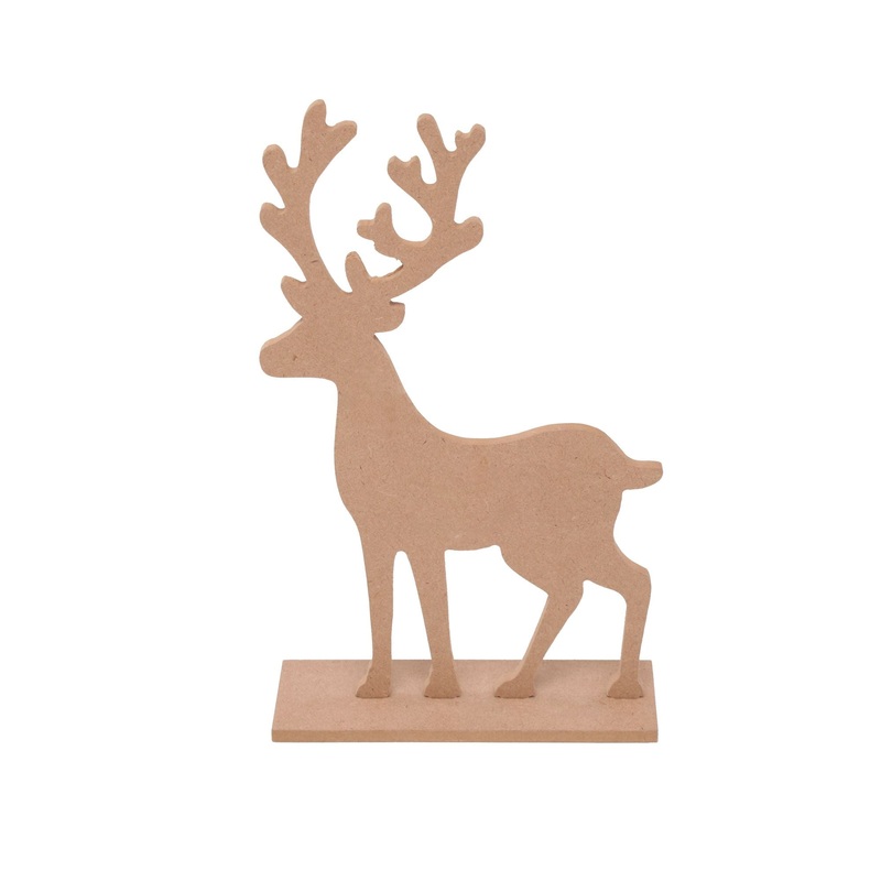 MDF Decorable Reindeer With Base, Big, Width 8 X Height  12 , Thickness – 5.5mm, 1pc