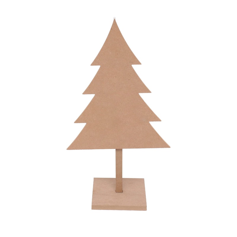 MDF Standing Tree With Base, Thickness  5.5mm, Approx Width 9.5 X Height  17.3 (Base 5×5 ), 1pc