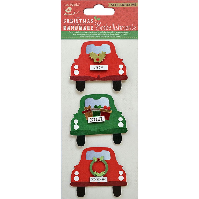 Christmas Glitter Stickers – Joyful Journey, 3Pc