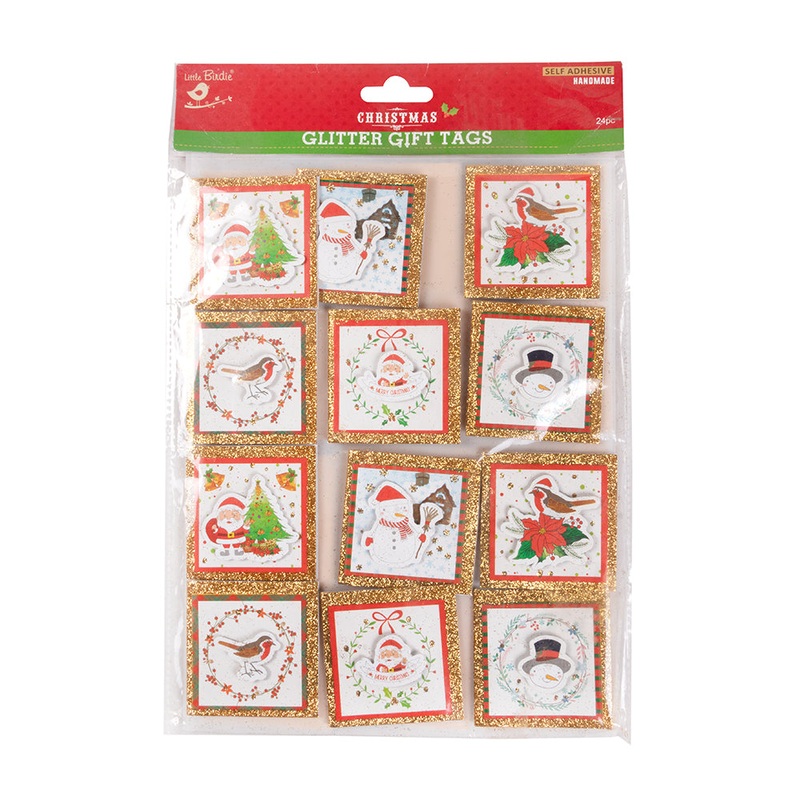 Christmas Glitter Toppers, 12Pc