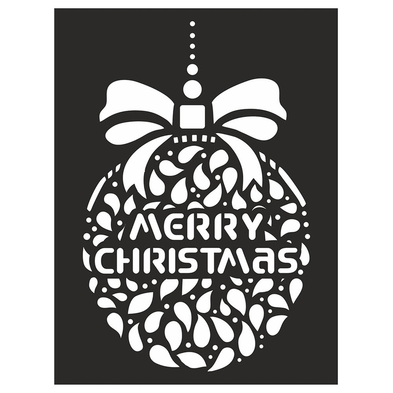 Stencil – Christmas Bauble, 18.5X24.5Cm, 1Pc
