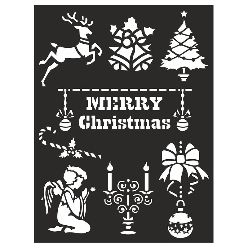 Stencil – Christmas Icons, 18.5X24.5Cm, 1Pc