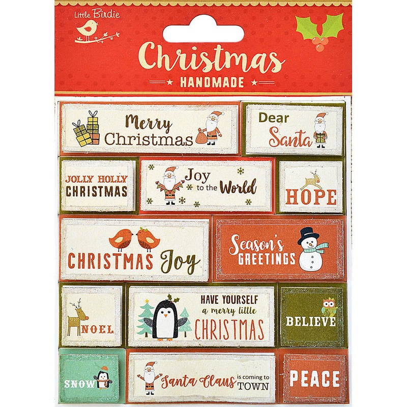 3D Christmas Words 13Pc