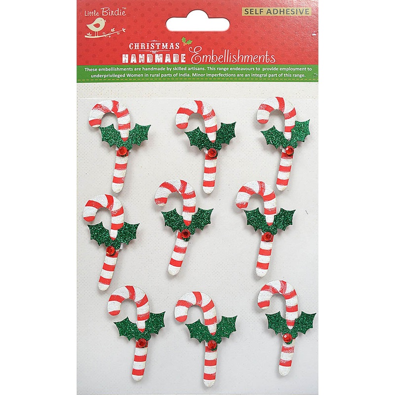 Christmas Stickers – Candy Cane 9Pc