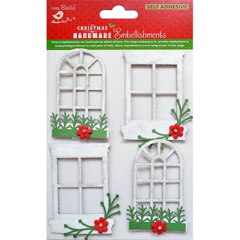 Christmas Stickers – Open Window, 4Pc