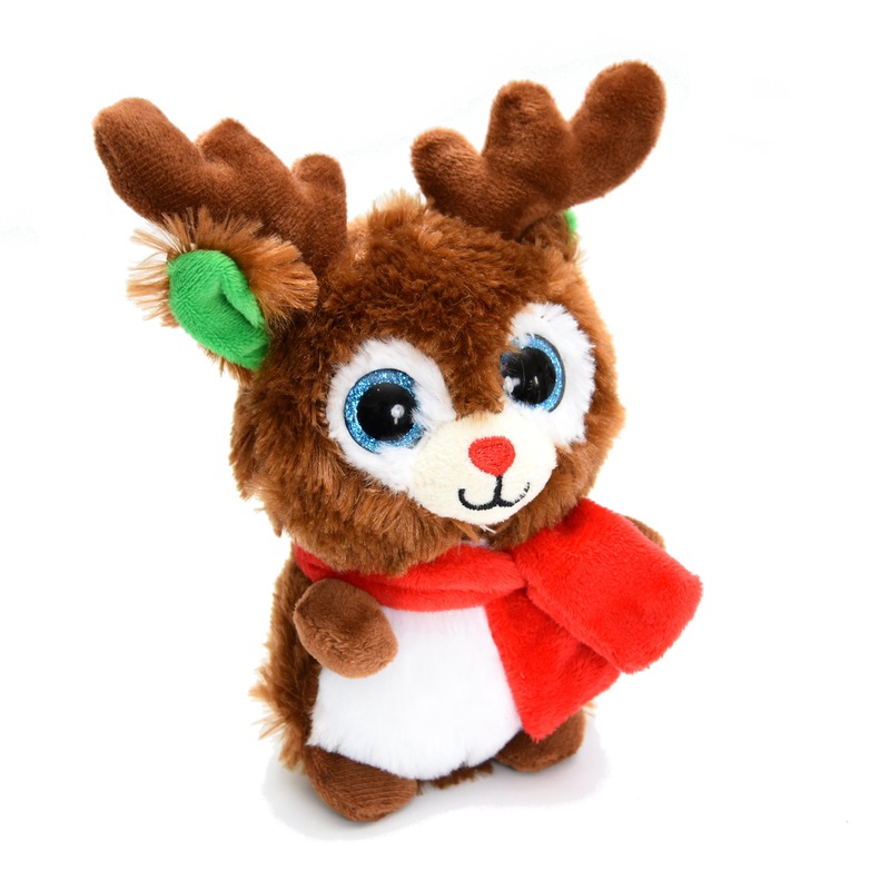 Soft Toy – Glittery Eye Reindeer, 16cm, 1pc