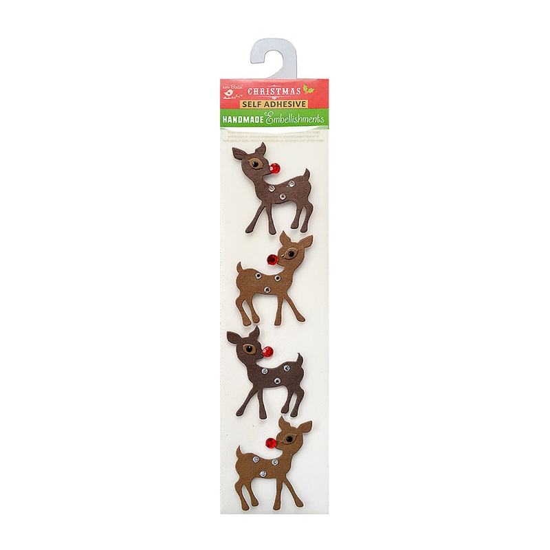 Christmas 3D Stickers- Reindeer, 4pc