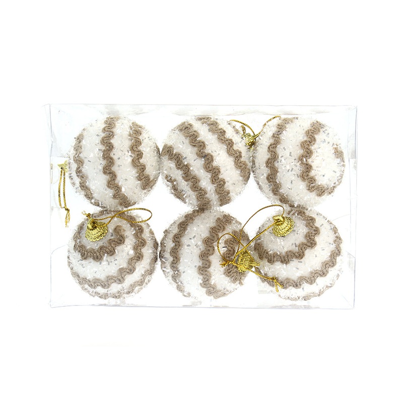 Christmas Decoration 6Pc- Ornate Hanging Baubles