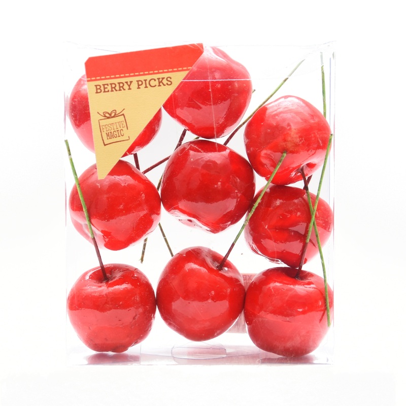 Christmas Decoration – Cherry, 9pc